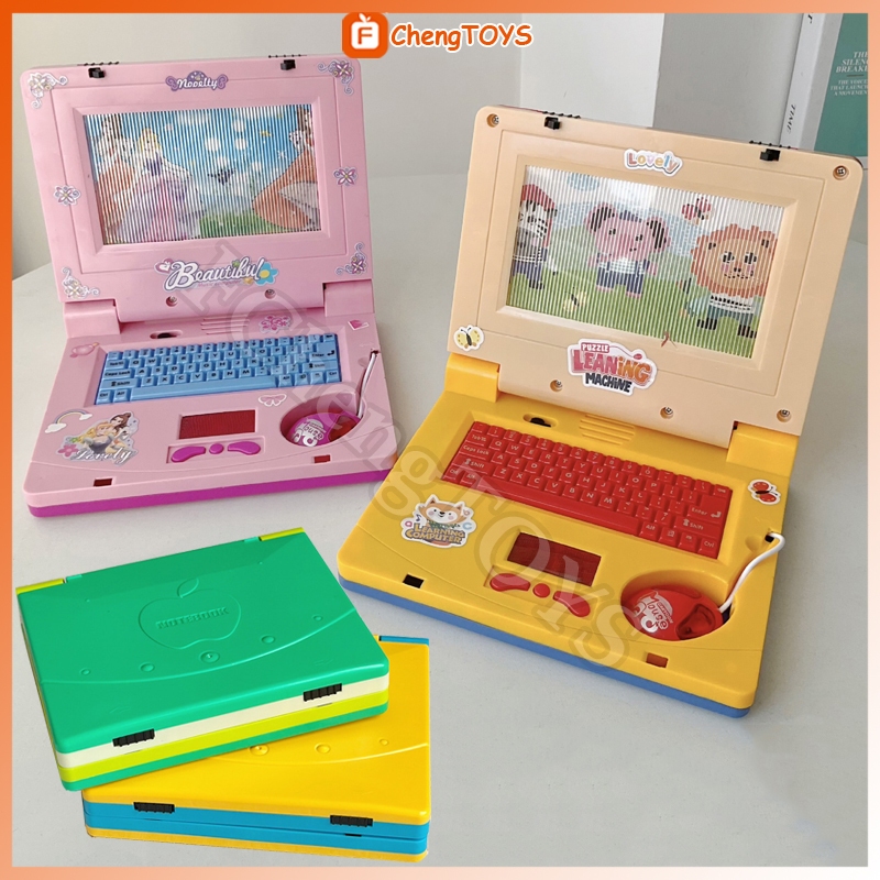 FChengTOYS Mini Notebook Toy Learning Machine Belajar Mainan Edukasi Anak Laptop Musik&Lampu Tablet