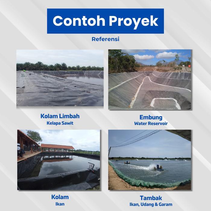 HDPE GEOMEMBRANE / PLASTIK TAMBAK / Lapisan kedap air (liner) / TERPAL HDPE 50m*6m*0.5mm