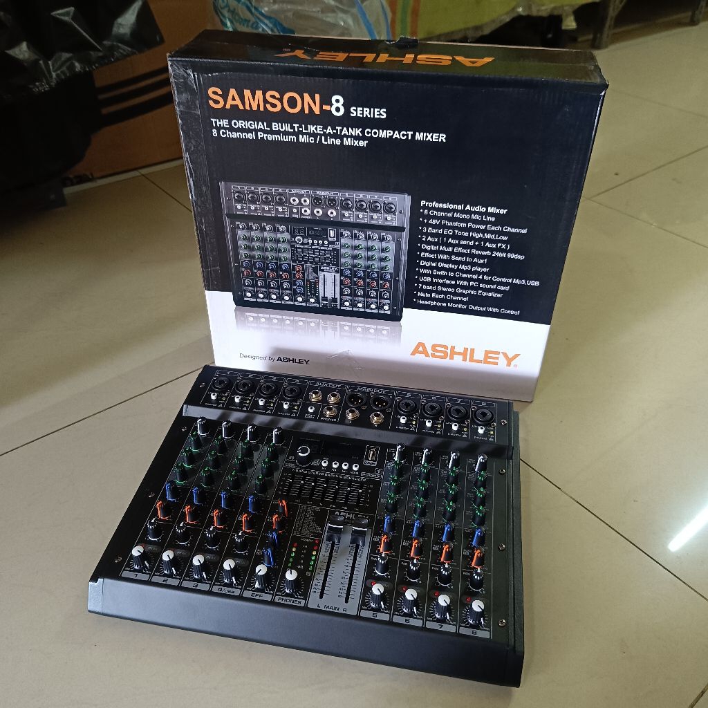 Mixer Ashley Samson 8 Original Mixer audio Ashley Samson-8 Mixer Audio 8 channel Ashley Samson 8 Ori