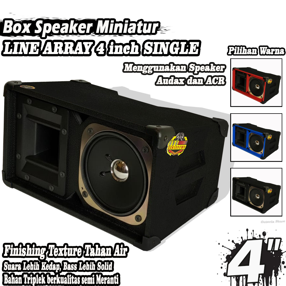 Box Speaker Miniatur Line Array 4 inch Texture