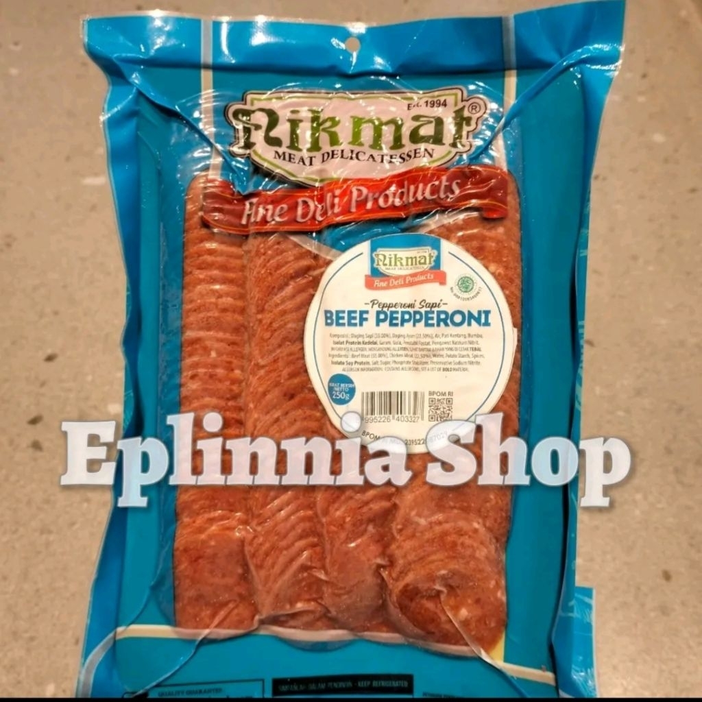 Nikmat Beef Pepperoni 250 gr - Peperoni Sapi