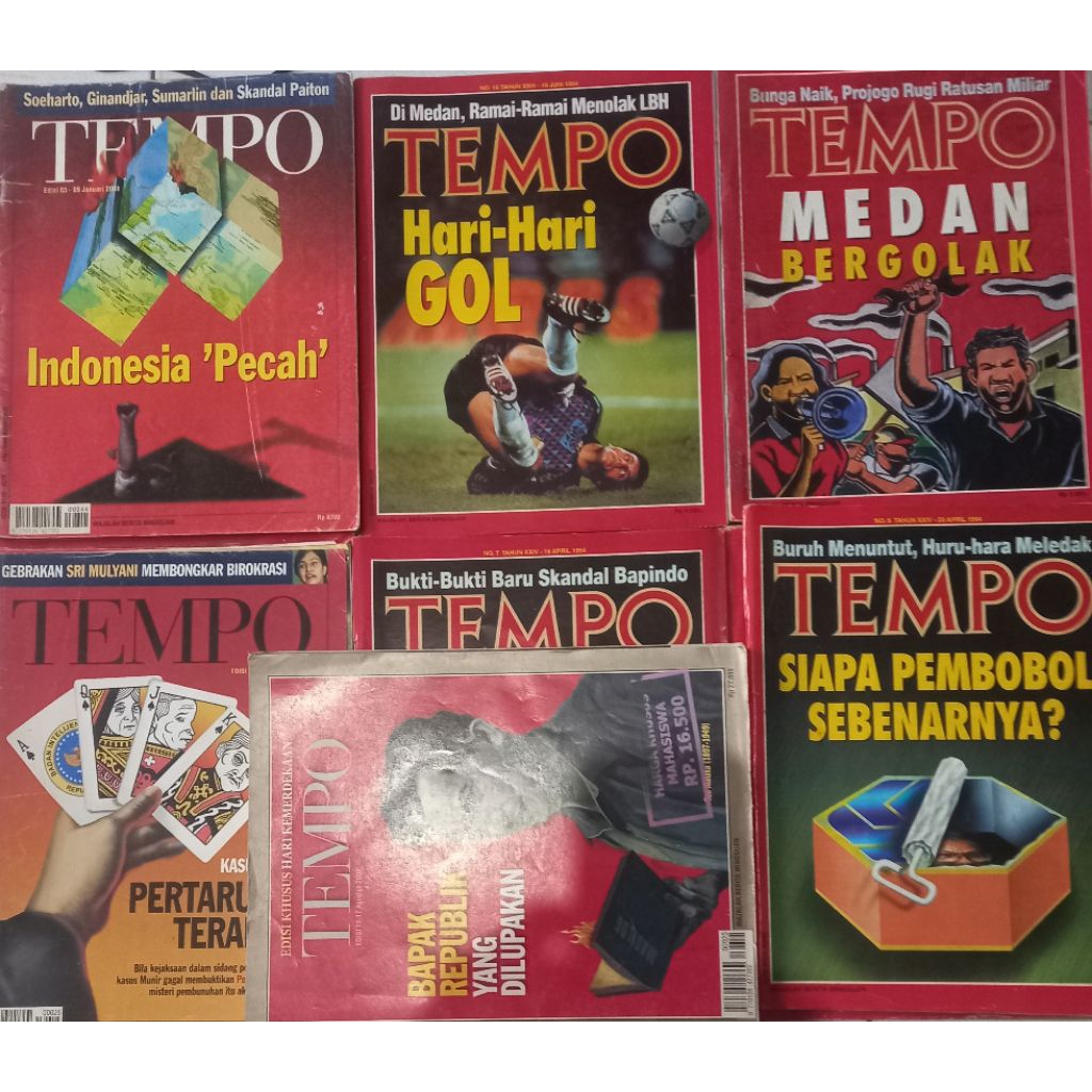 MAJALAH TEMPO BEKAS ORIGINAL