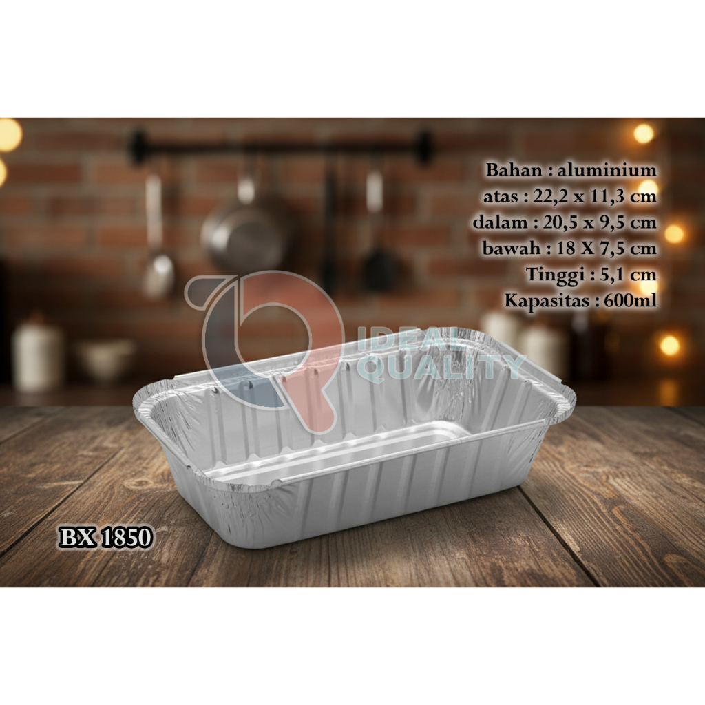ALUMINIUM TRAY BX-1850 WADAH LOYANG FOIL TRAY BX 1850
