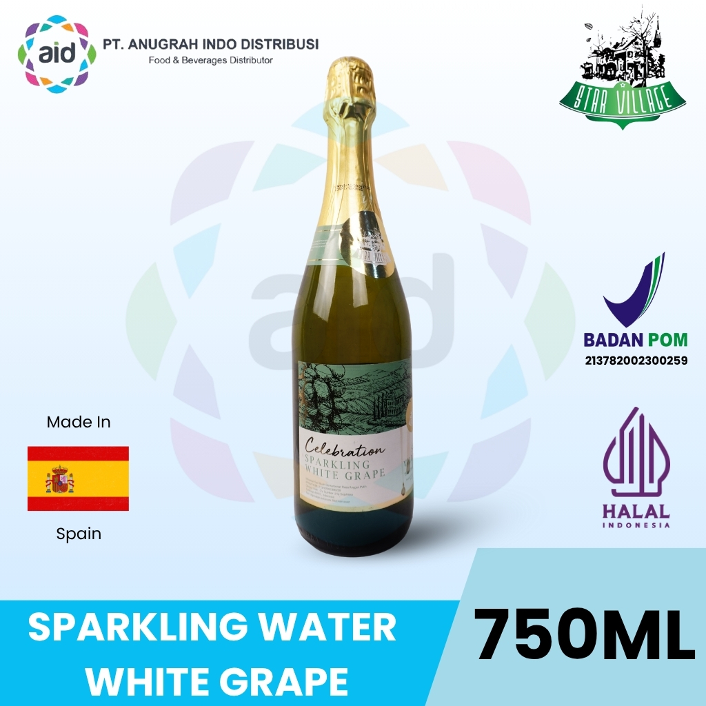 Star Village Sparkling White Grape Drink Non Alcohol - 750Ml - Halal
