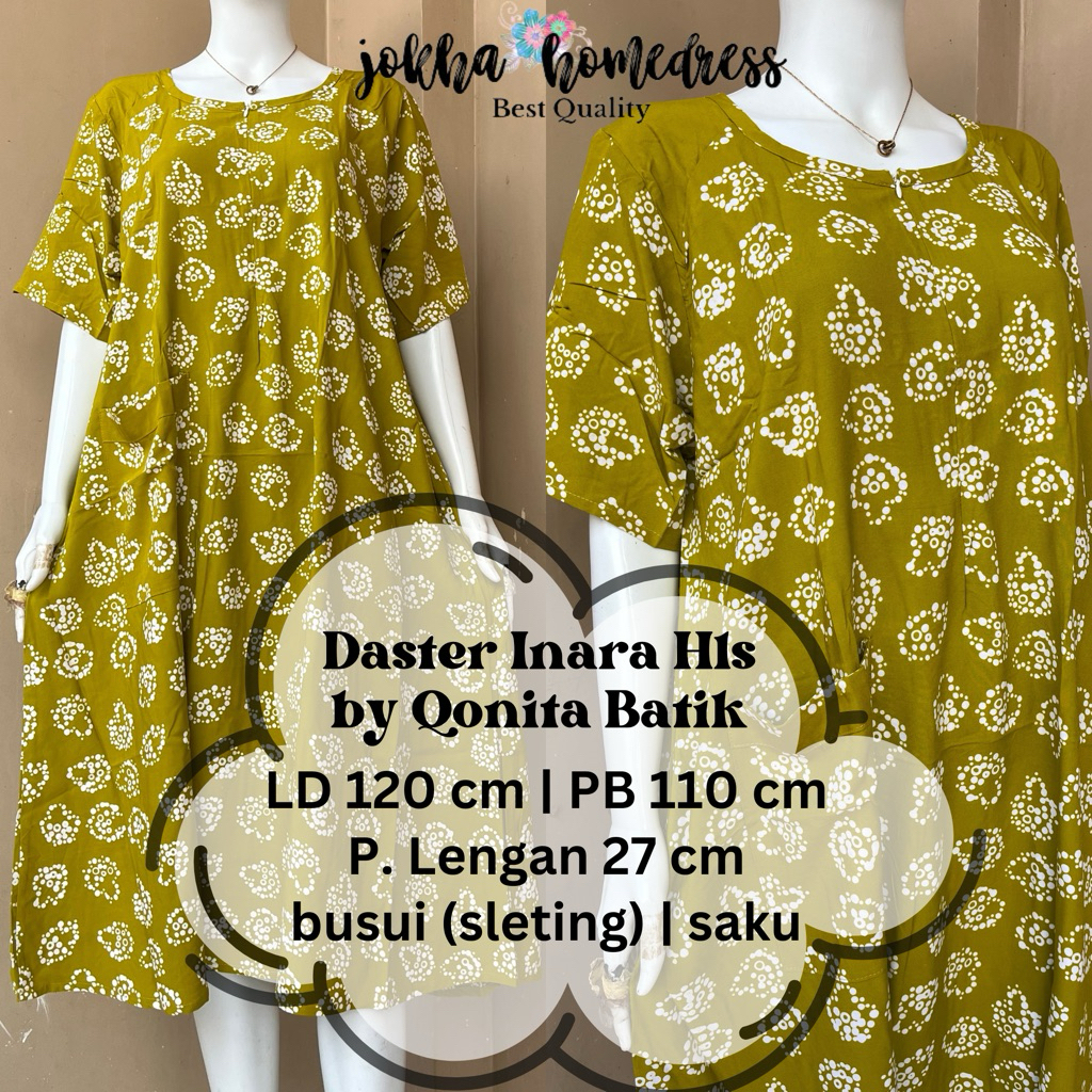(Ld 120) Daster Batik Inara Hls by Qonita Batik Pekalongan