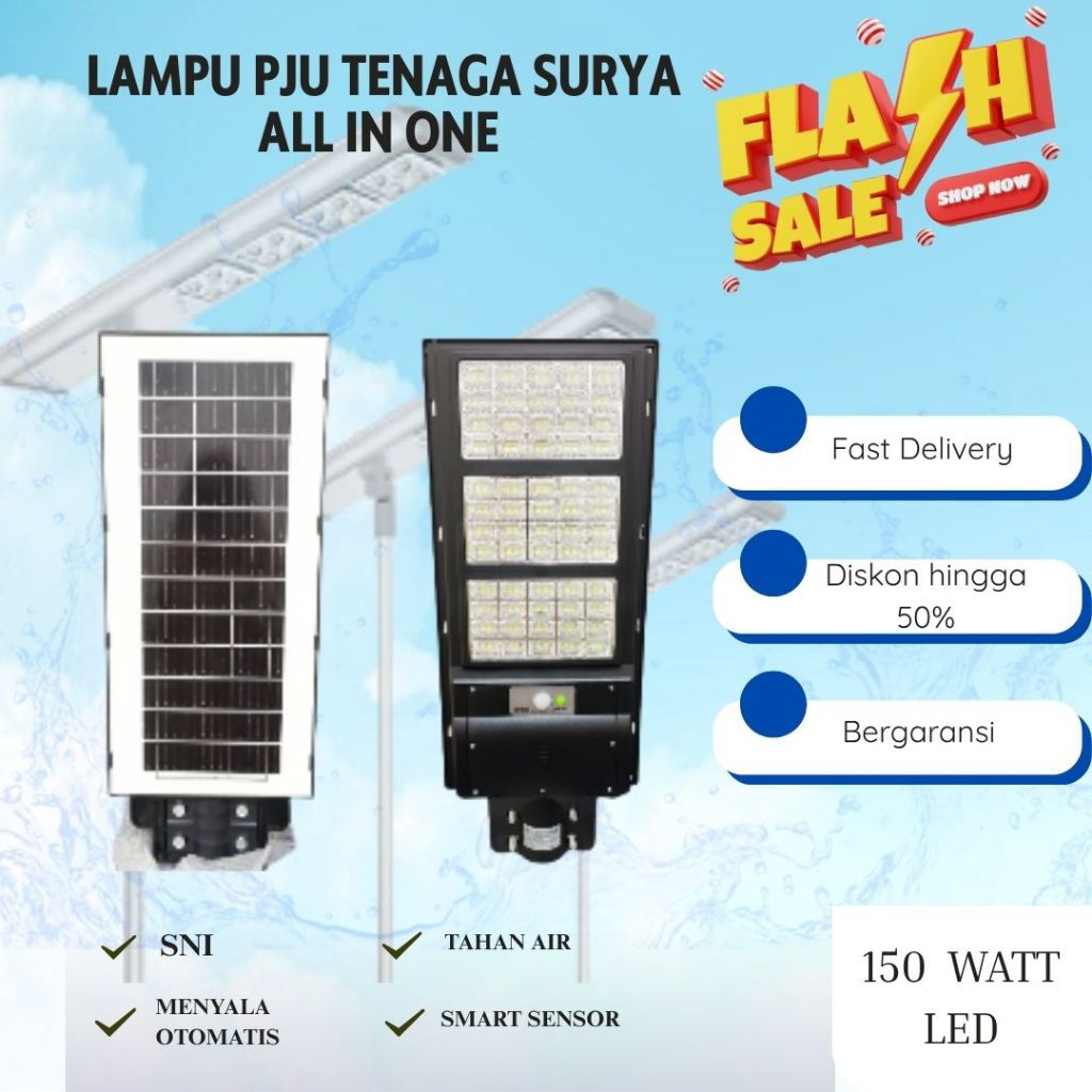 Lampu PJU Tenaga Surya Outdoor 150 Watt