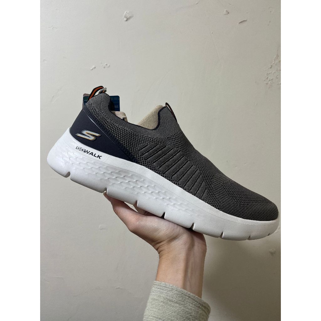 SEPATU PRIA SKECHERS GO WALK FLEX PEERLEES BROWN ORIGINAL 216506BRN