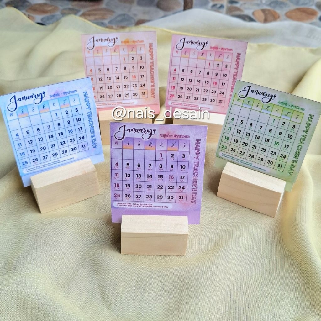 Kalender Meja Mini Custom / Kalender Mini / Kalender Meja / Kalender Custom / Kalender 2026 Custom N