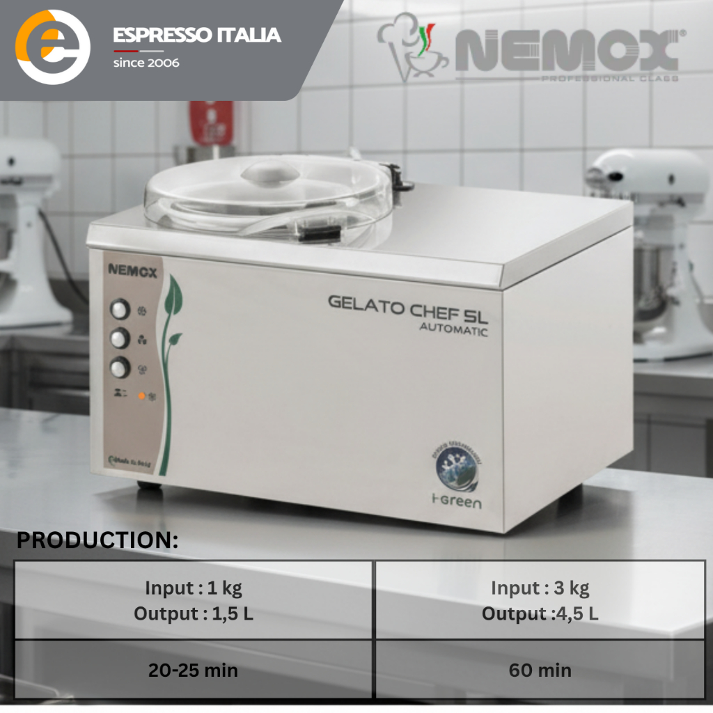 NEMOX 5 L - Gelato Sorbet Hard Ice cream maker / Mesin Gelato