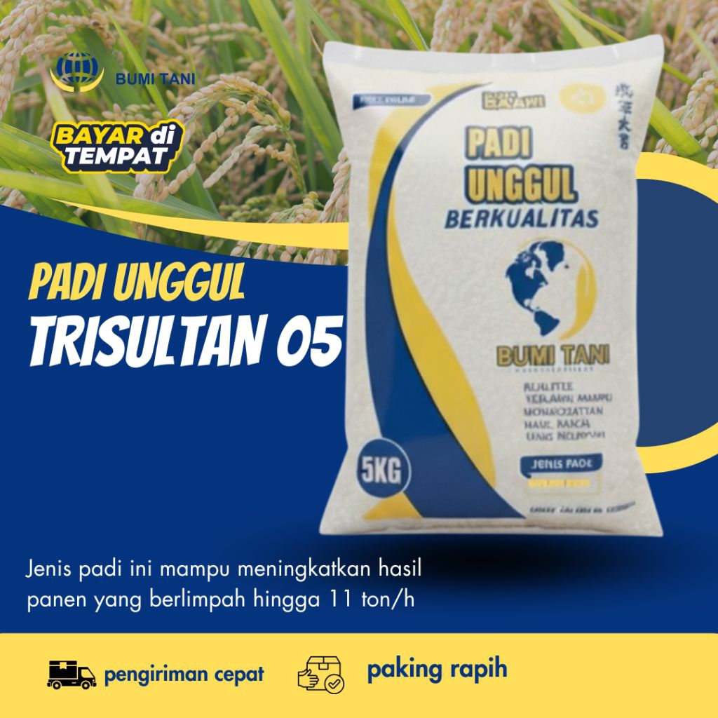 Benih Padi TRI SULTAN 05 Kemasan 5 kg