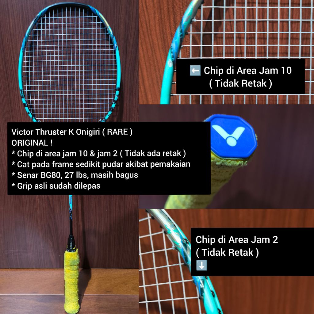 BEKAS - VICTOR Thruster K Onigiri Raket Badminton Bulutangkis Preloved ORIGINAL