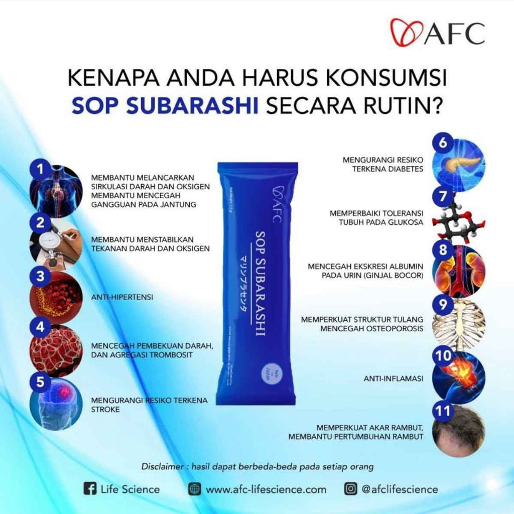 SOP SUBARASHI GOLD 1 SACHET SUPLEMEN REGENERASI SEL AFC JAPAN