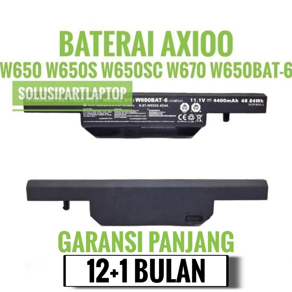 Baterai CLEVO W650BAT-6 W670 W650 W650SH K650D K750D K710C NP2670
