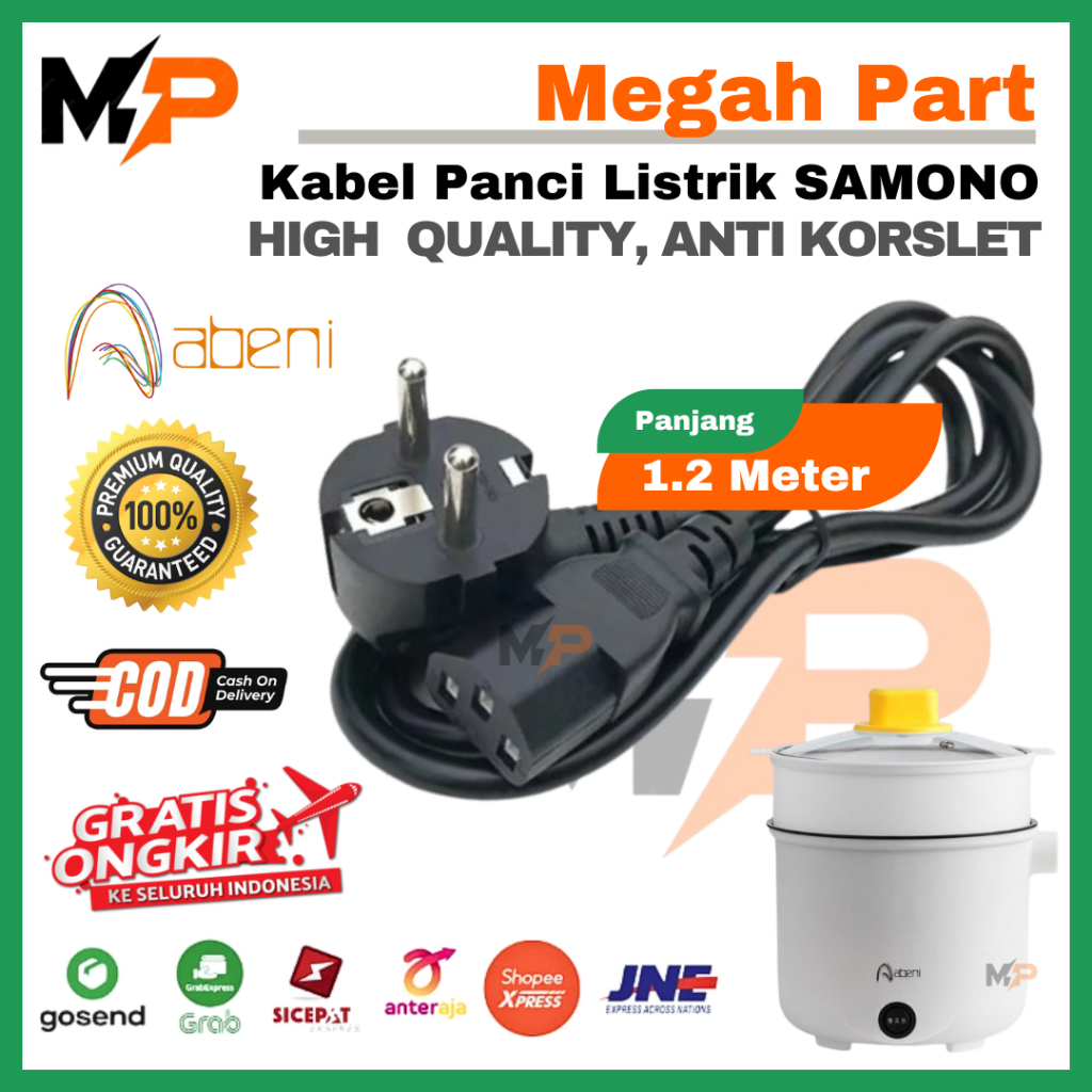 KABEL LISTRIK PANCI LISTRIK ABENI HIGH QUALITY ANTI KORSLET | COK KABEL PANCI PORTABLE ABENI | KABEL