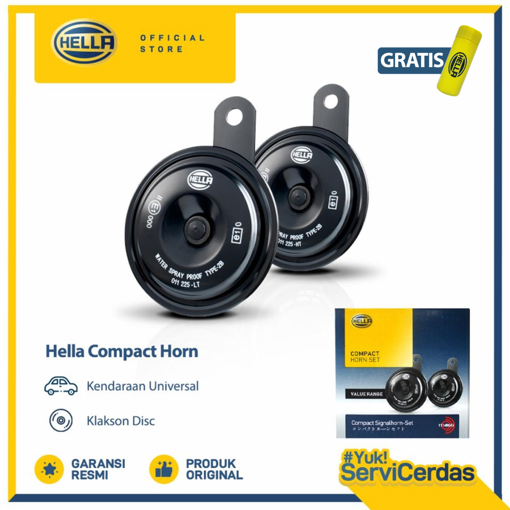 Klakson Disc Hella Compact Disc 12V - Klakson mobil - motor