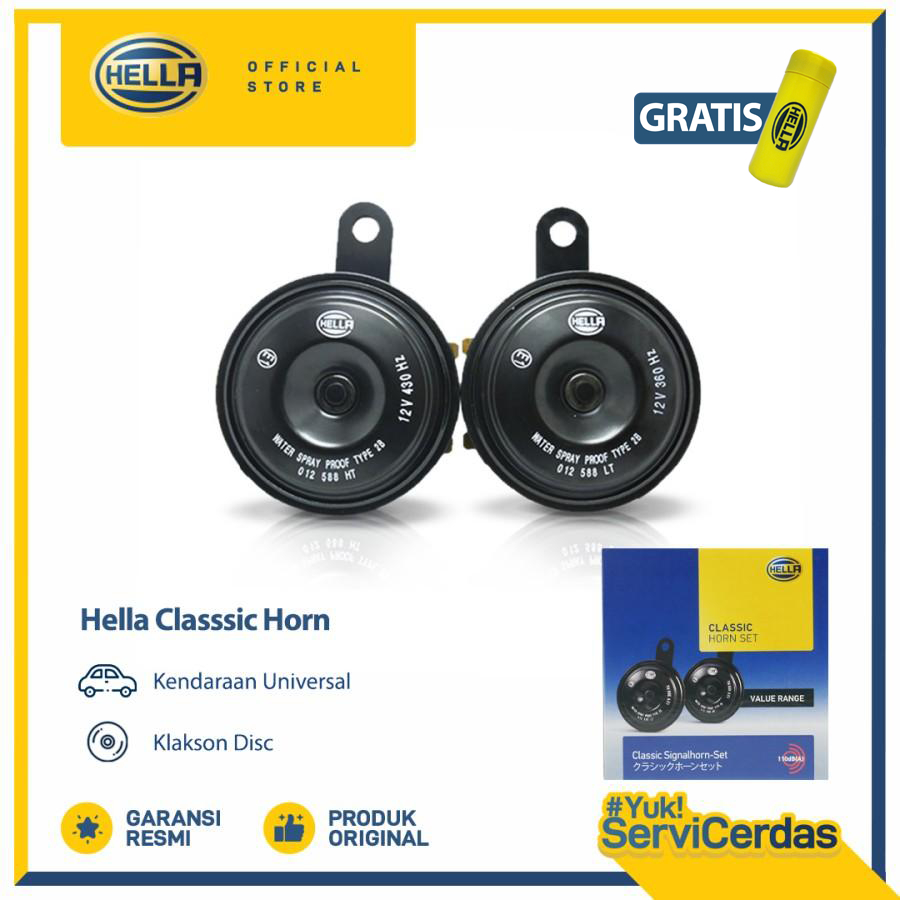 Klakson Mobil Disc Hella Classic Horn 12V - Klakson mobil motor