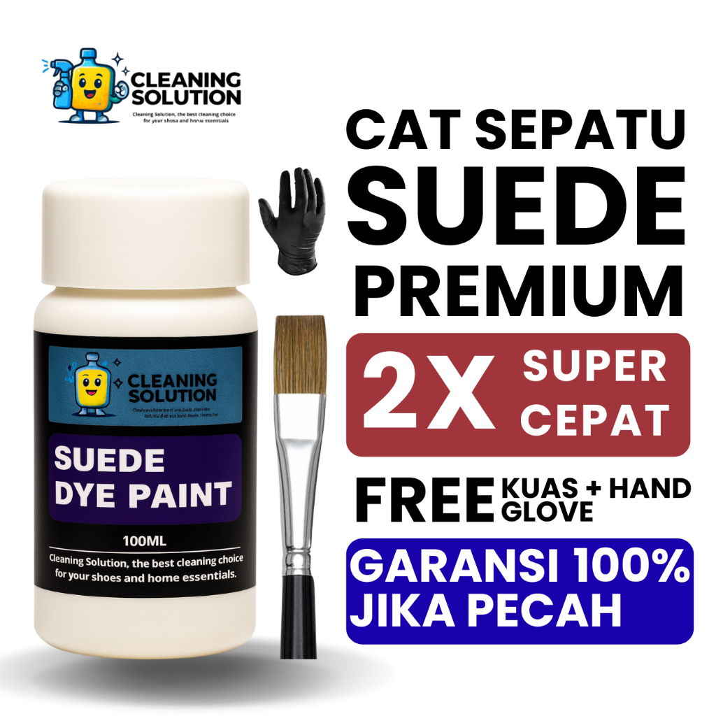 Cat Sepatu Suede Nubuck Kulit Leather Permanen