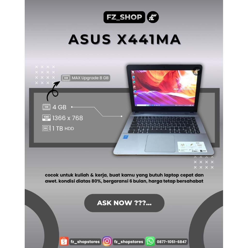 ASUS LAPTOP X441MA | X441M