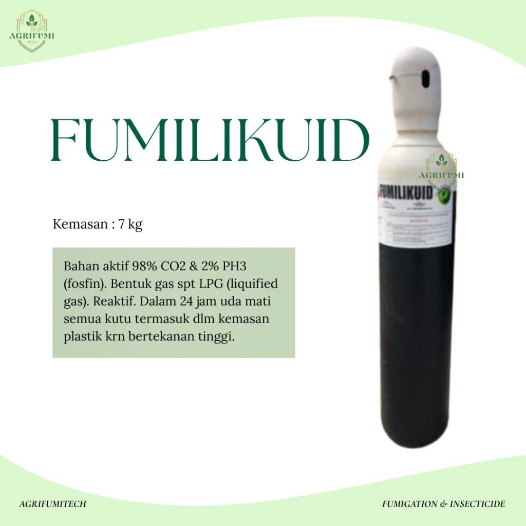 Obat Kutu Beras Fumigan FUMILIKUID 7KG 18 Jam Mati Total Fumigasi Beras Jagung Kopi