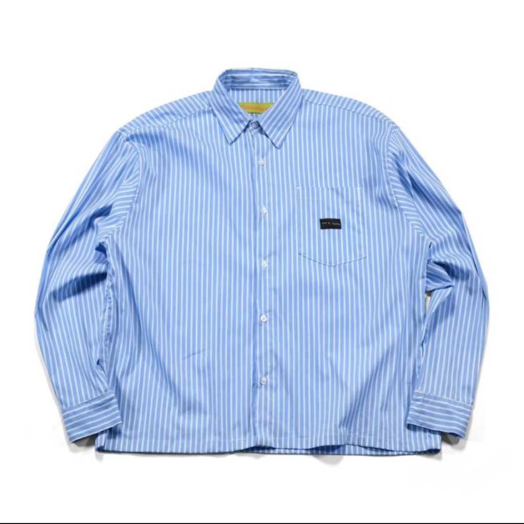 Shirts stripe Blue - Kemeja stripe biru Thanksinsomnia M