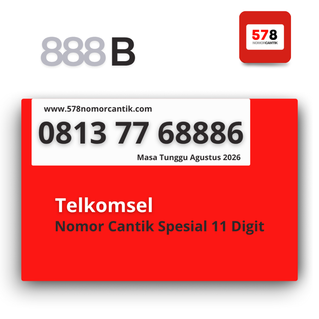 Kartu Perdana Nomor Cantik 11Digit Telkomsel 888 B