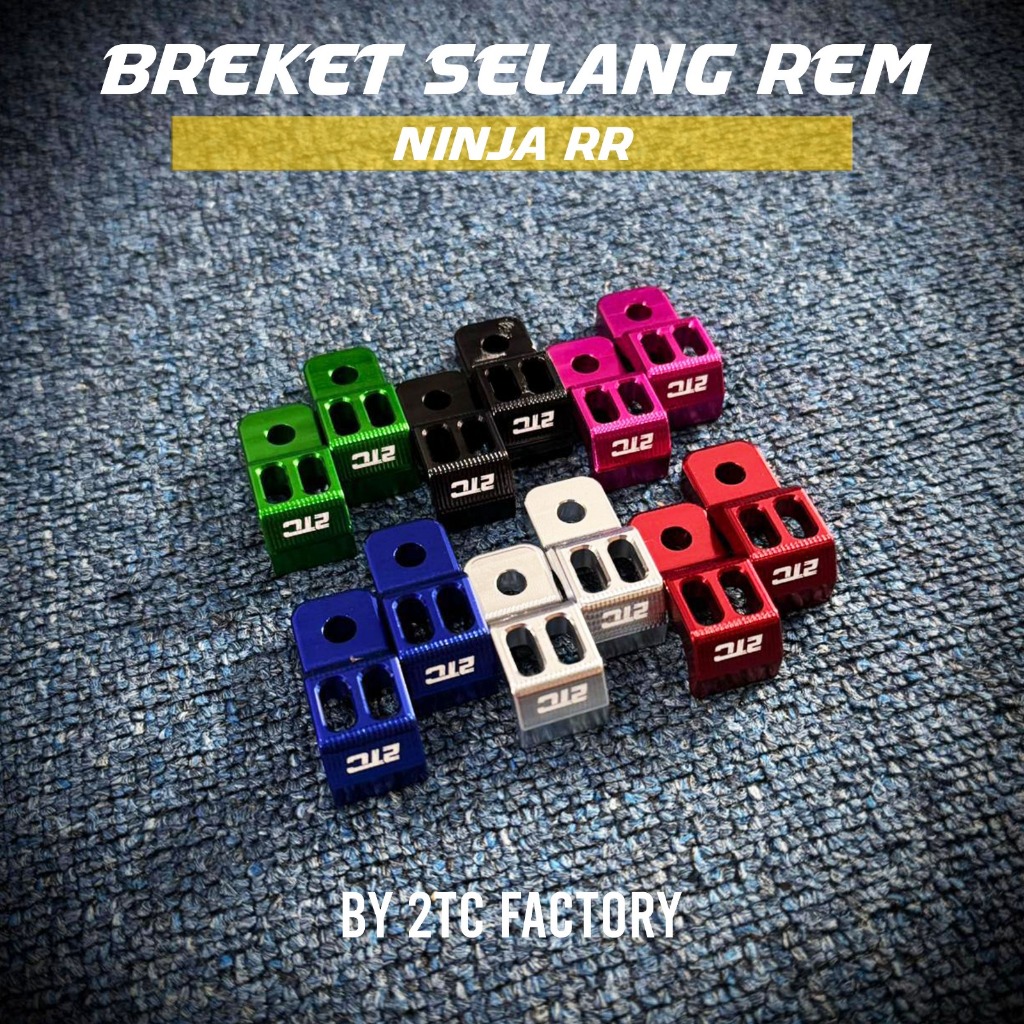 Breket Selang Rem Belakang Ninja RR Alumunium CNC