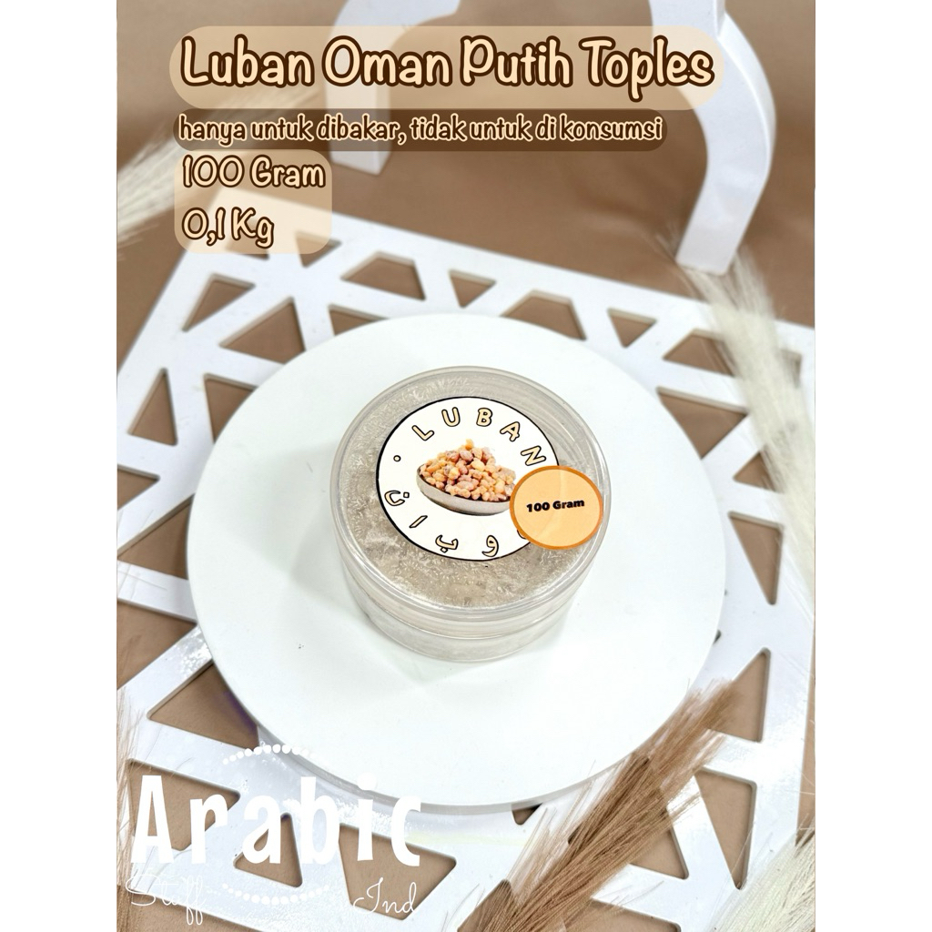 Arabic - 100 Gram Luban Mustaki Kemenyan Arab Putih Luban Oman Mustaka Luban Crystal Luban Kristal L