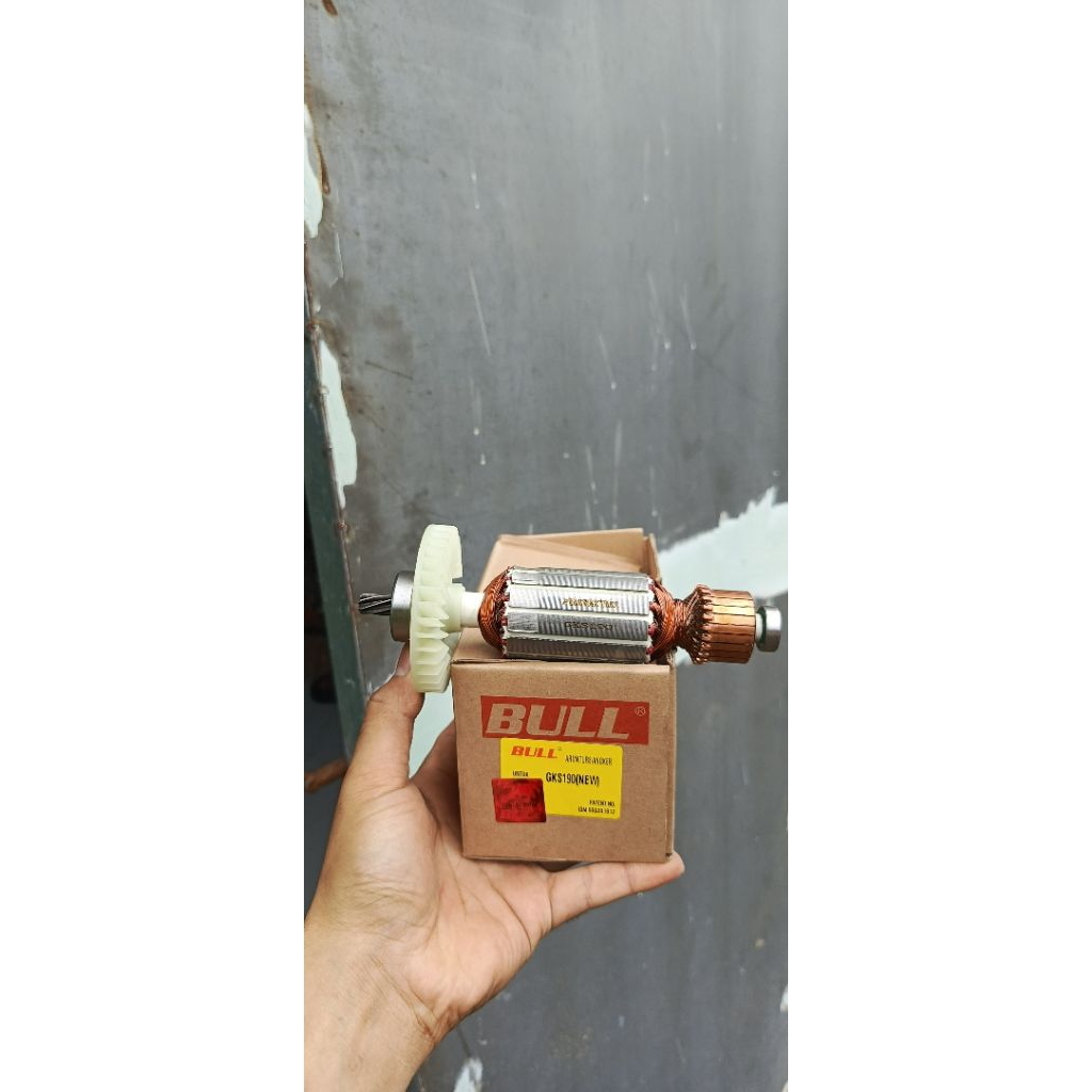 Angker armature bull GKS 190 NEW baru for mesin serkel circular saw Bosch 7 inch bodi kecil