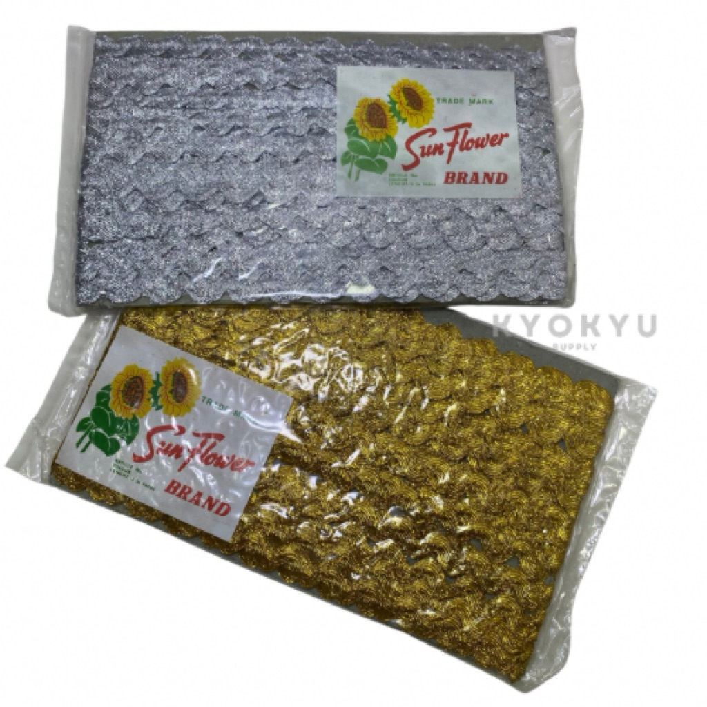 Renda Biku Emas Perak Besar