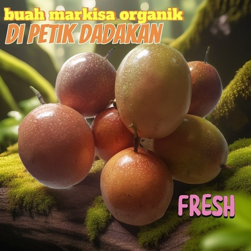 Buah Markisa Merah 1kg/Buah Markisa Organik/Buah Markisa Masak Pohon