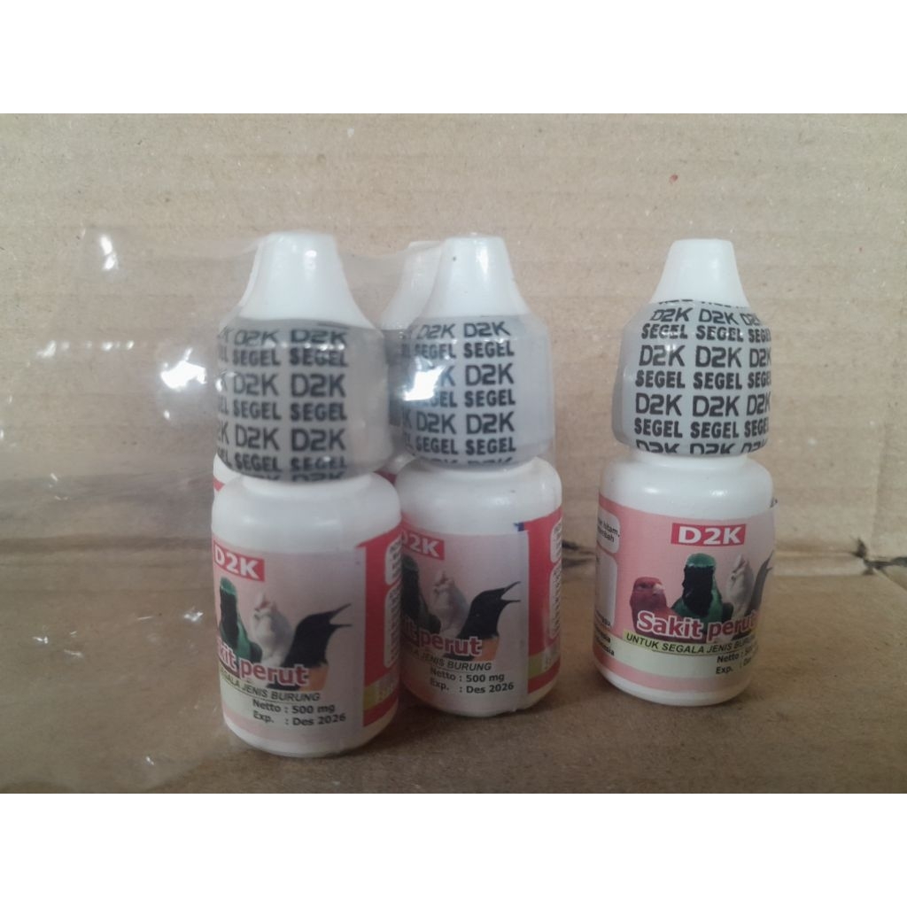 Obat Burung Sakit Perut D2K Original, Efektif Meredakan Gangguan Pencernaan, Kolera, Lesu, Sesak Naf