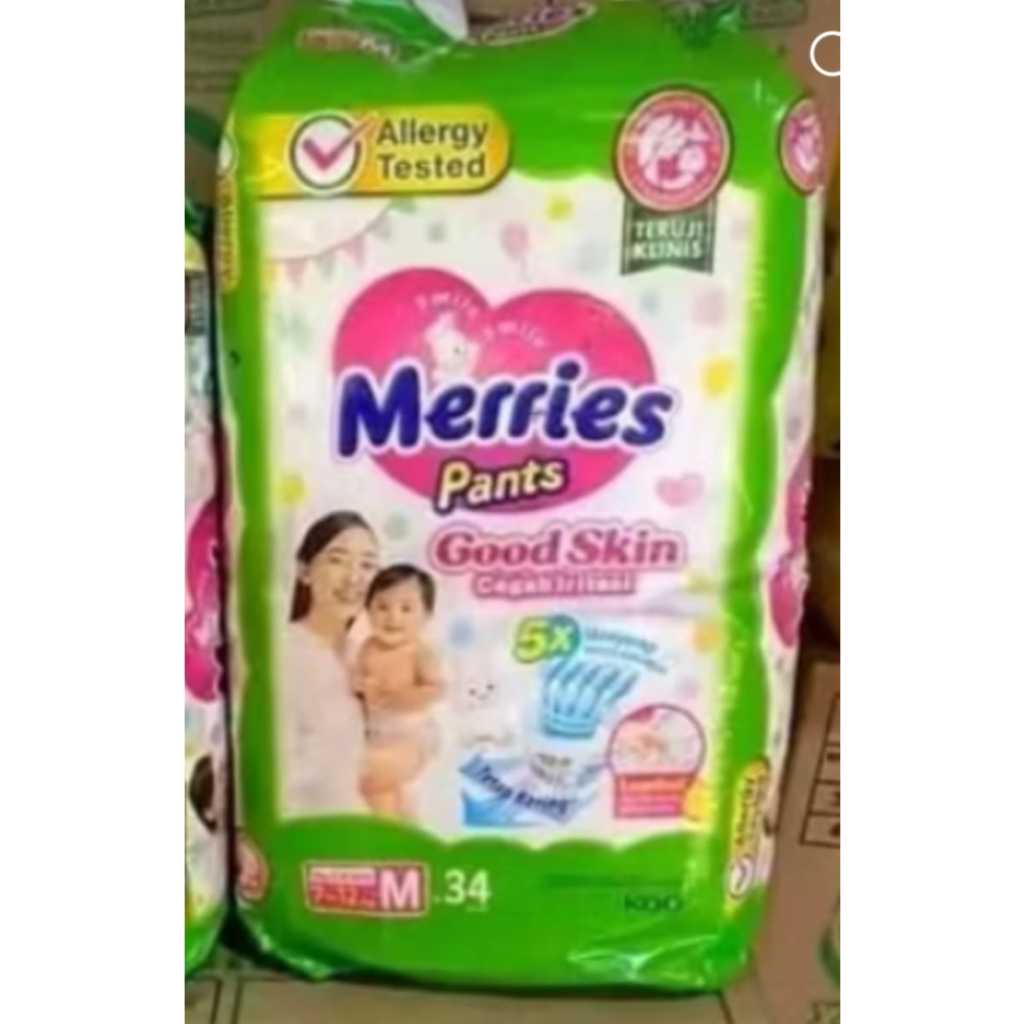 Merries Pants Popok CELANA M34 & XL 26+2 (Riject Kemasan)