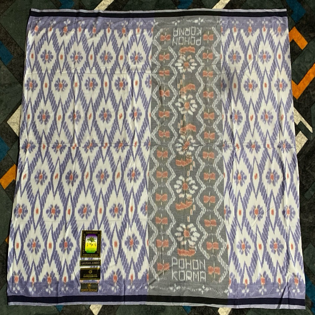 SARUNG GOYOR POHON KORMA PUTIH BIRU ATBM