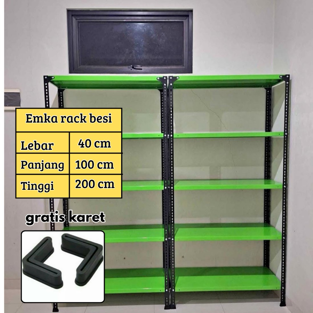 Rak Siku Besi  5 susun 40x100x200 Rak gudang Rak siku