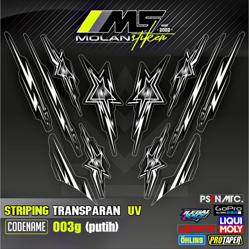 Decal Sticker Striping Variasi Trasnparan Uv RX King 135 Star Bintang Rx Spesial Rx Cobra Rx S Decal