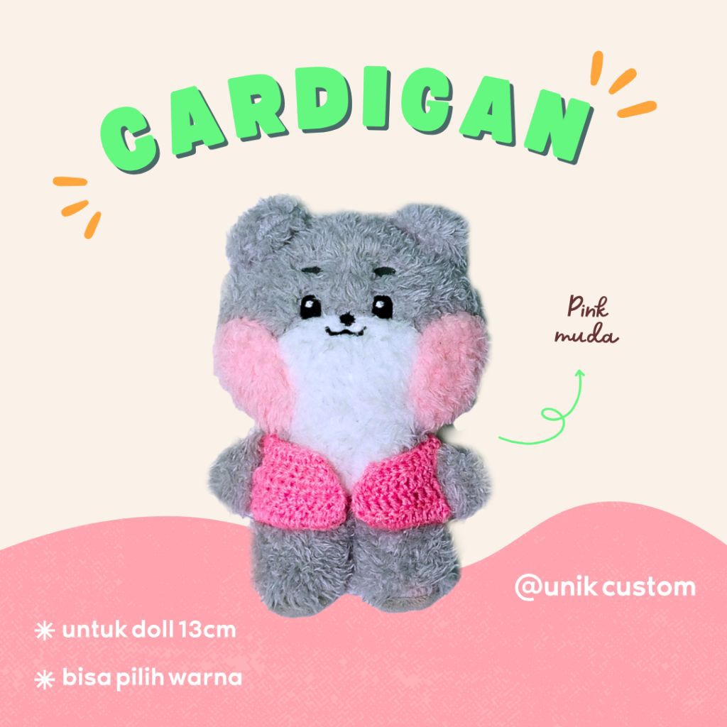 cardigan boneka rajut custom (zeroni)