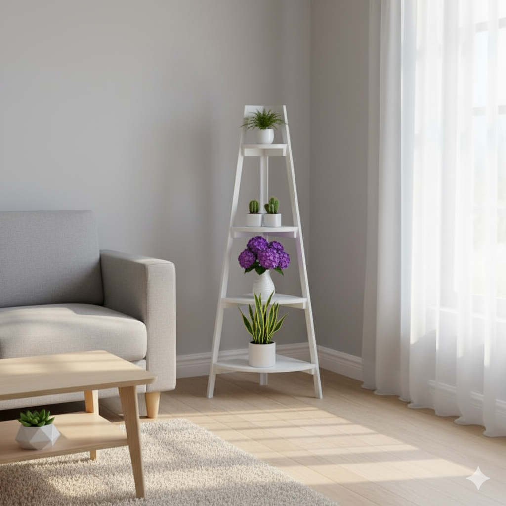 RAK SUDUT  / RAK KAYU MINIMALIS / RAK BUNGA