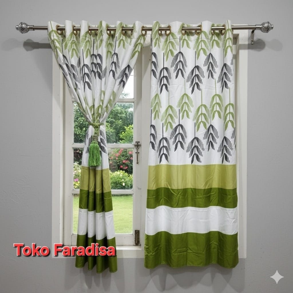 Gorden Jendela Pendek Minimalis Motif 100 x 120 cm