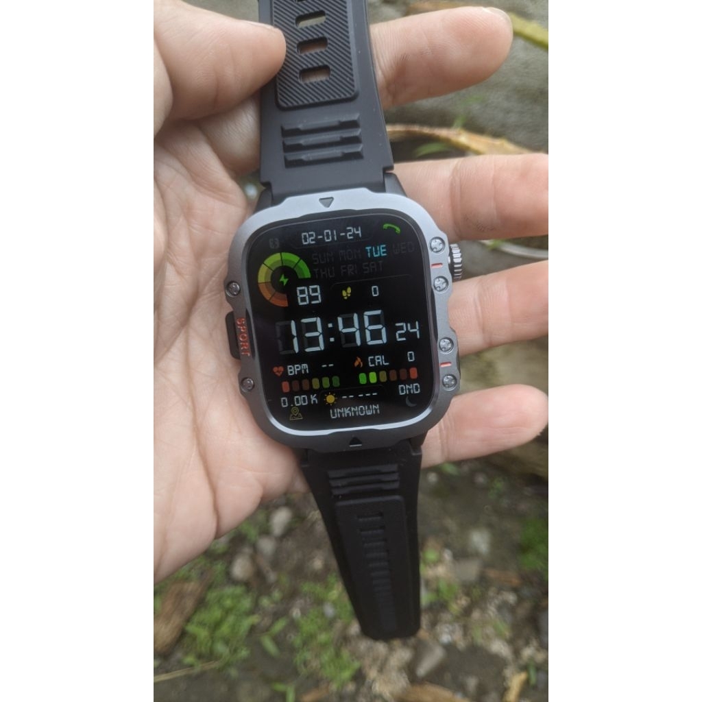 Jam Smartwatch Lige kotak Mi Military