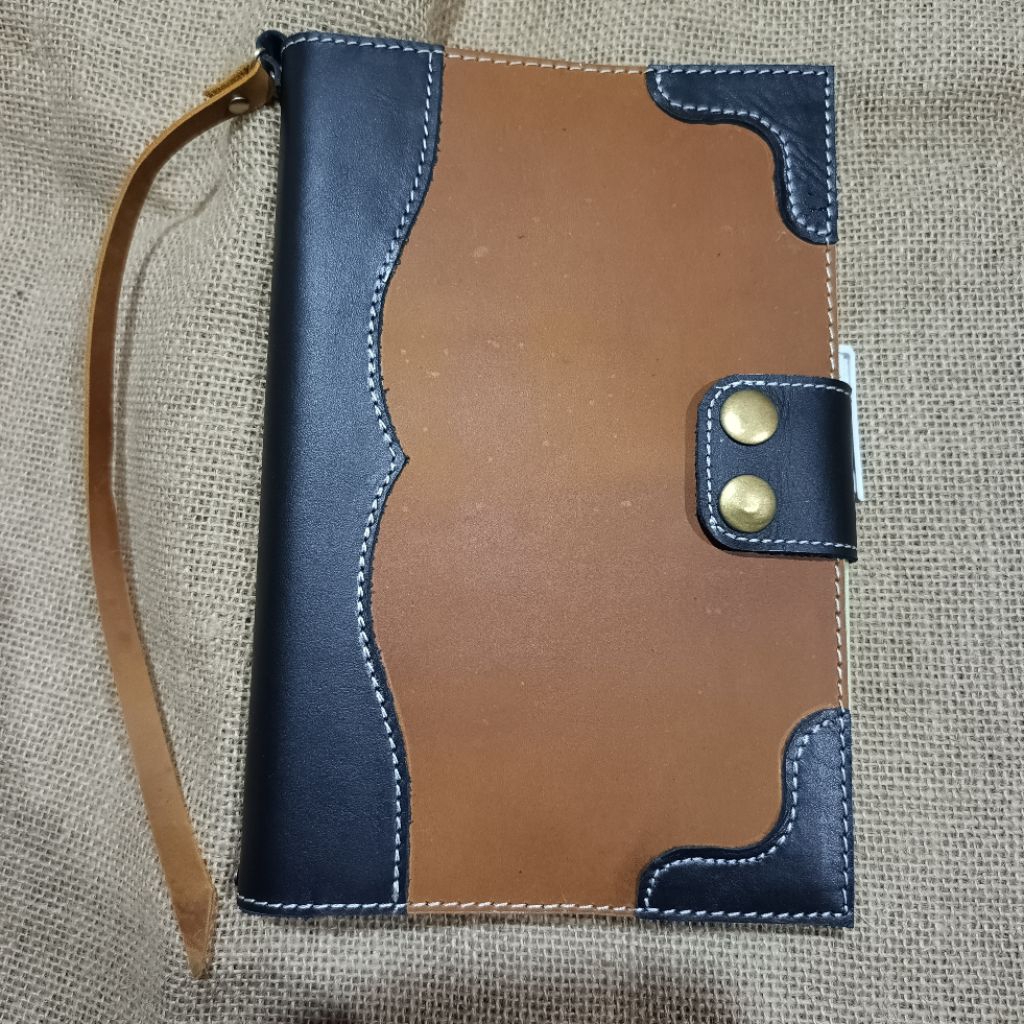 COVER BUKU KULIT SAPI ASLI A5 vintage 002 jurnal buku kerja agenda