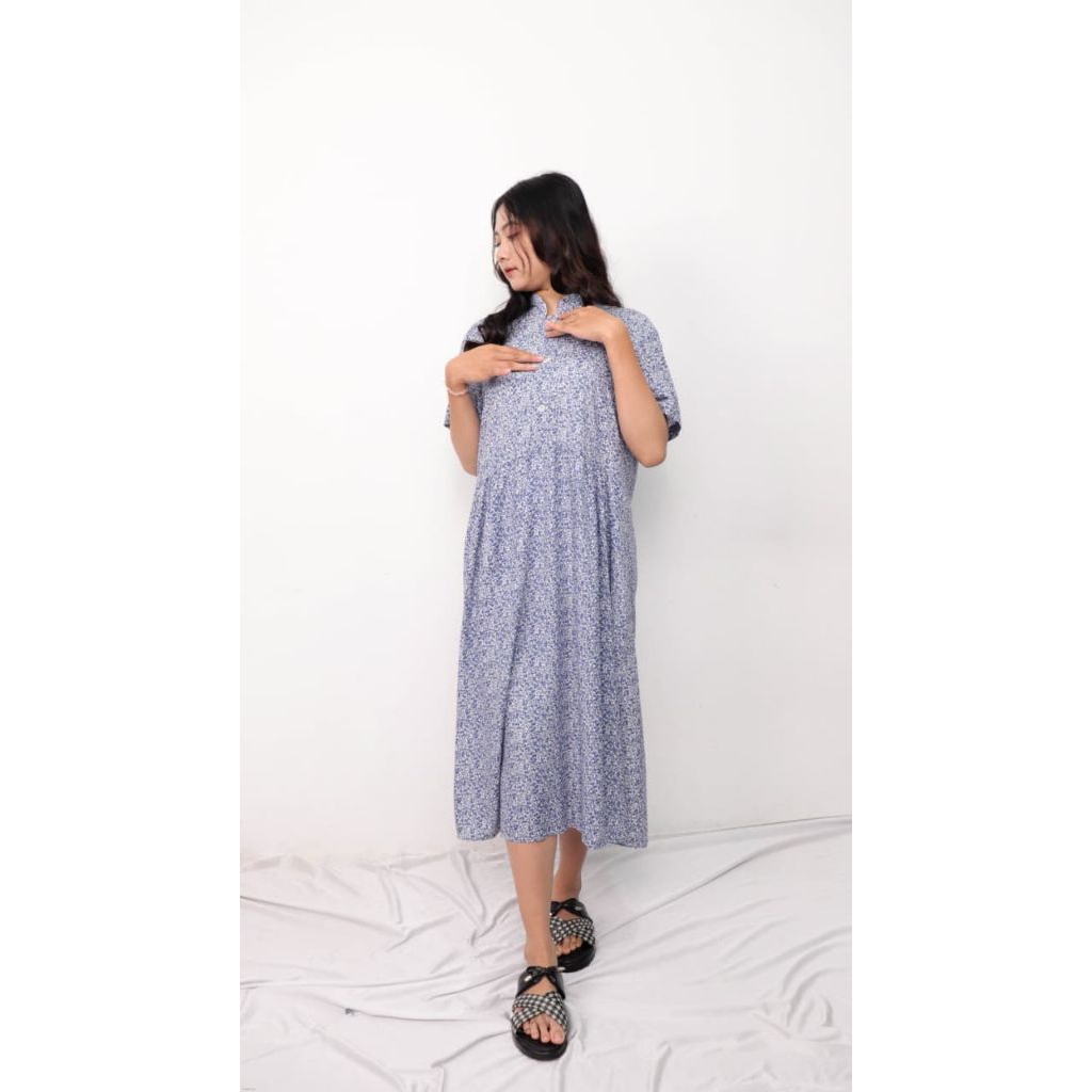 Daster Kekinian Kain Katun Satung Premium Adem Motif Bunga – Nyaman & Elagan