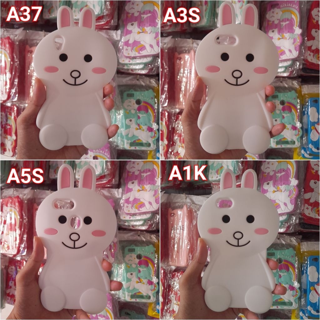 Oppo A37 A3S A1K A5S A7 A11K A12 F9 Case Softcase Boneka 3D Karakter