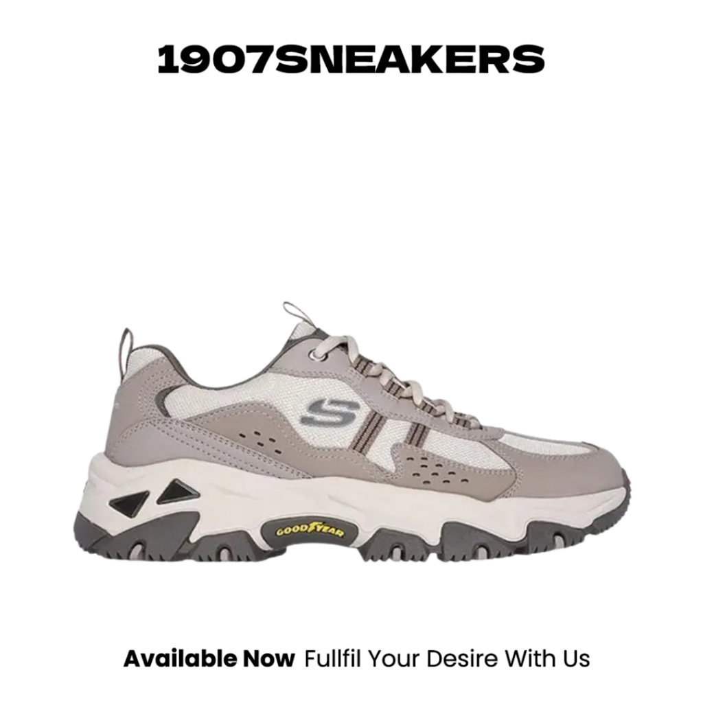 Sepatu Sneakers Pria Skechers D'Lites Hiker - Natural SKE237420NAT