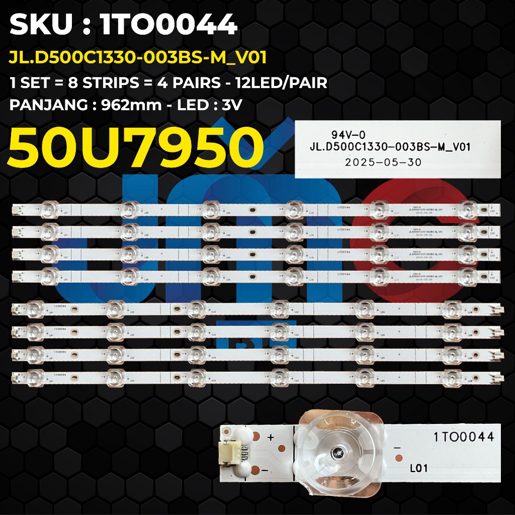 Backlight TV Toshiba 50 Inch 50U7950 JL.D500C1330-003BS-M_V01