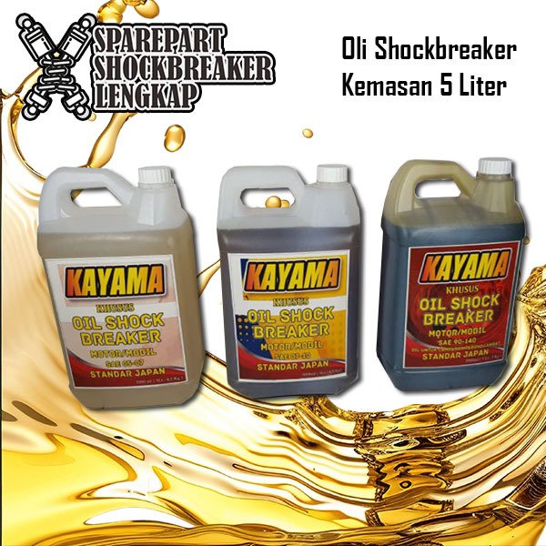 Oli KAYAMA standart Japan untuk Shockbreaker Motor/Mobil Kemasan 5 Liter Oli Shock Oli Sekok