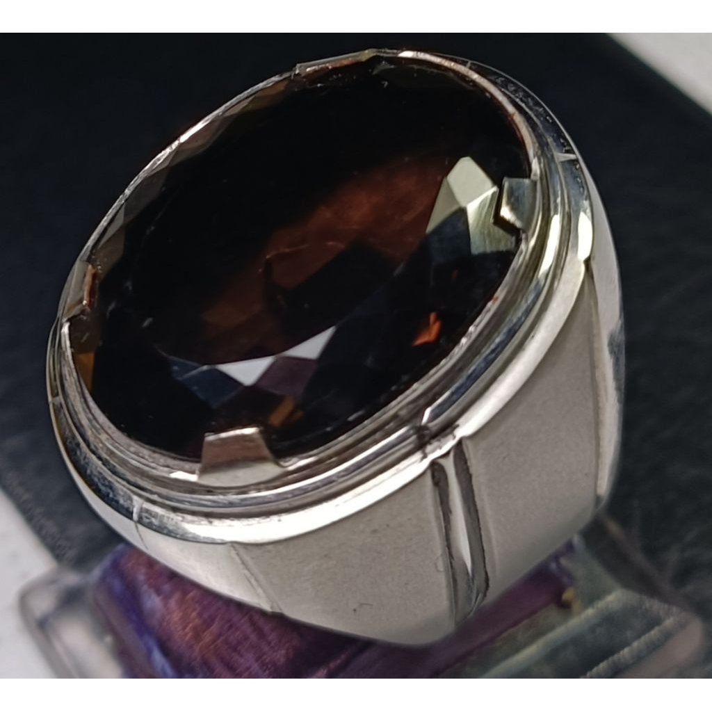 Smoky quartz / kecubung kopi + memo