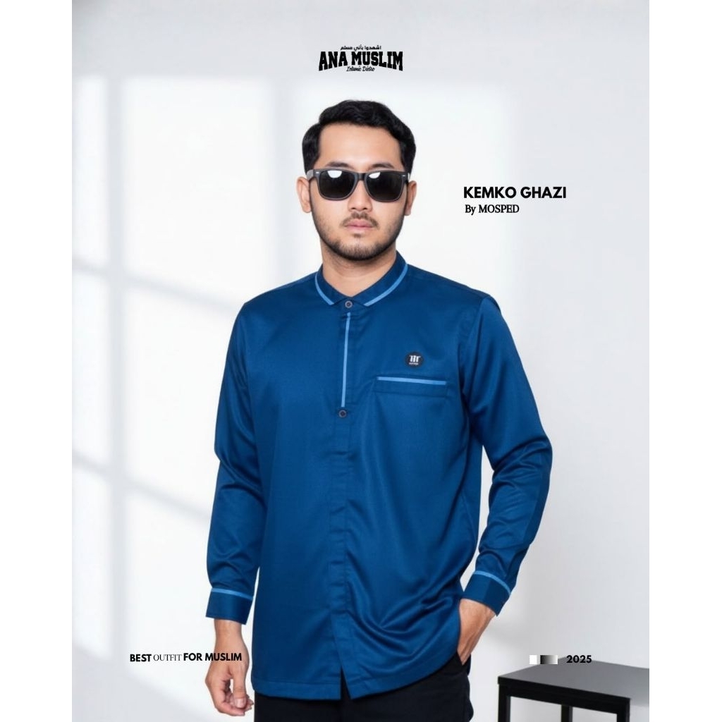 Kemko Ghazi Mosped Kemeja Koko Pria Dewasa Baju Muslim Pria M154