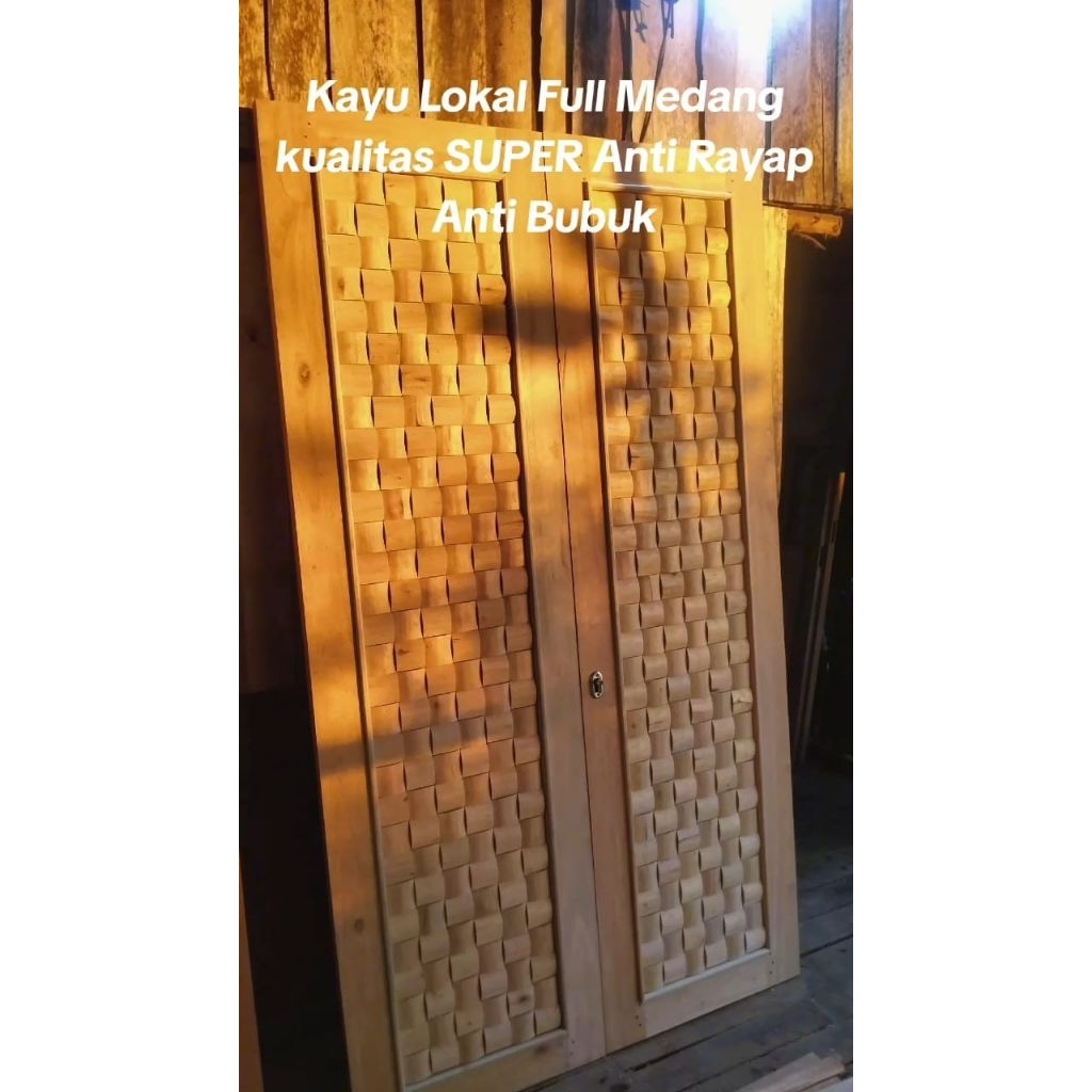 Pintu Anyaman Kayu bengkirai