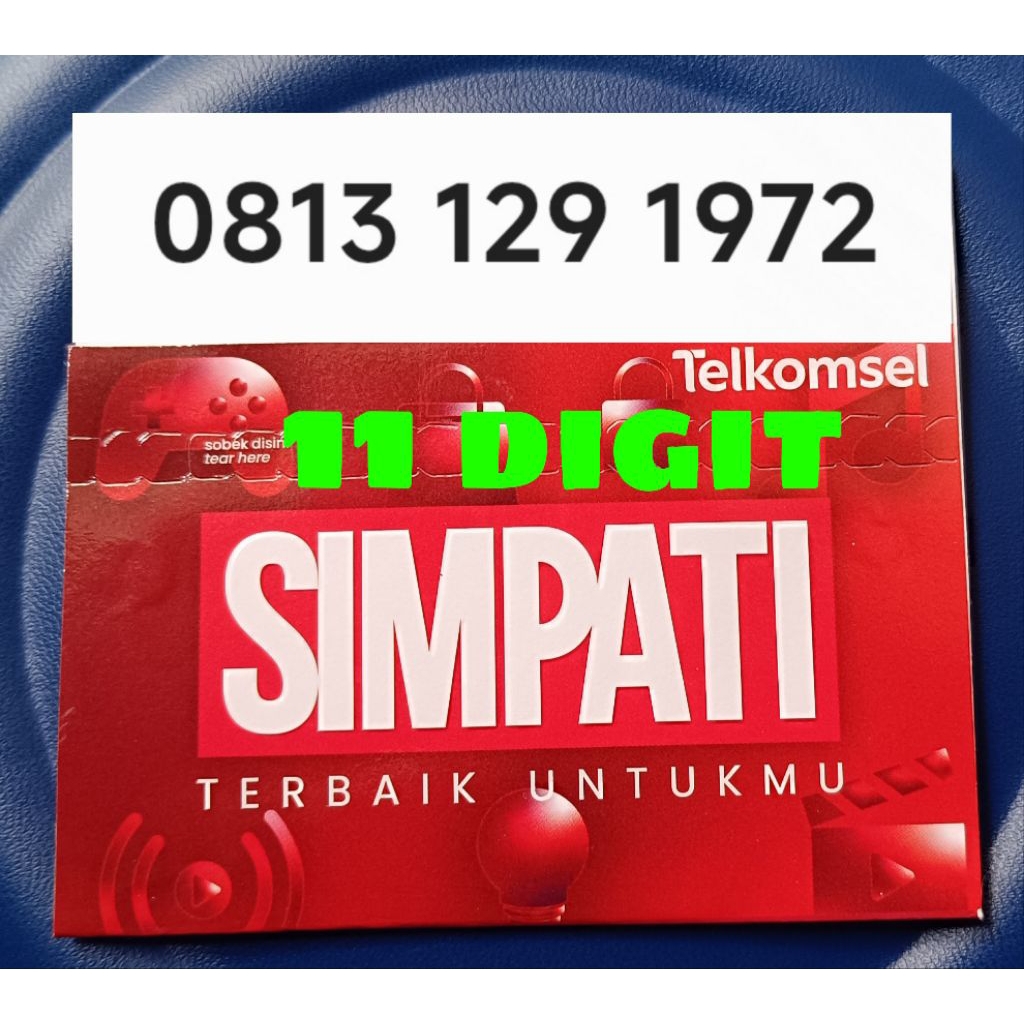 Nomor Cantik 11 digit Simpati Telkomsel - bonus kouta 5GB bulan - nocan seri tahun 1972 - Nomor Baru