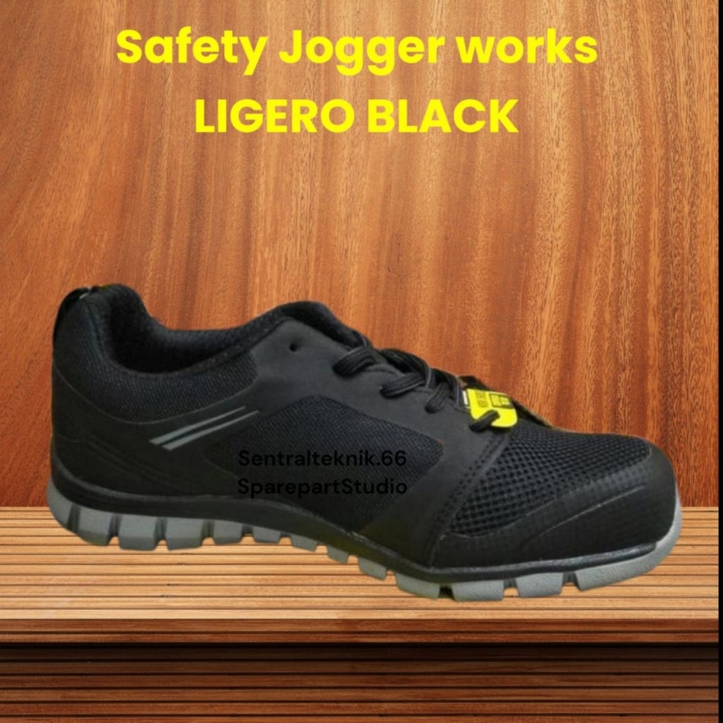 SEPATU SAFETY JOGGER WORKS LIGERO BLACK SIZE 40